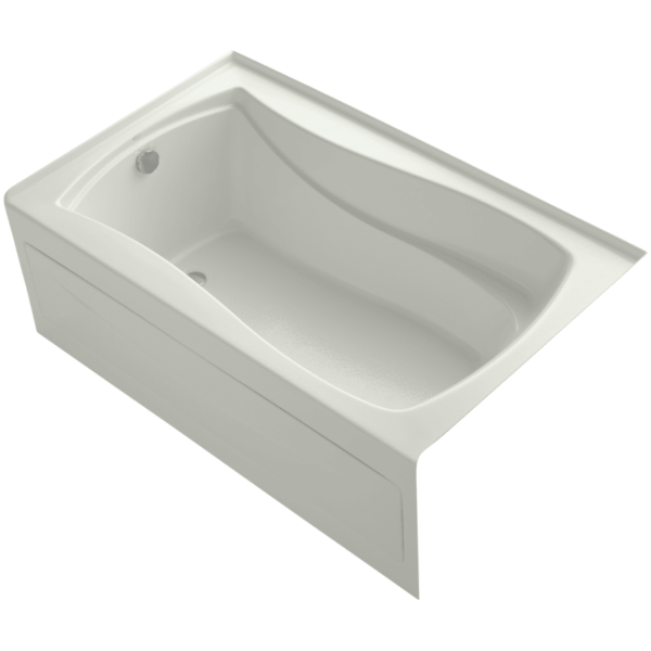 Kohler K-1242-LAW Mariposa 60" Alcove Soaking Bath Tub with Bask Heating and Left Drain Dune Tub Soaking Alcove