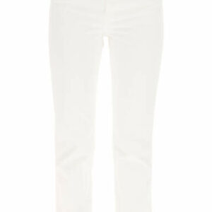 LANVIN BASIC DENIM JEANS 36 White Cotton, Denim