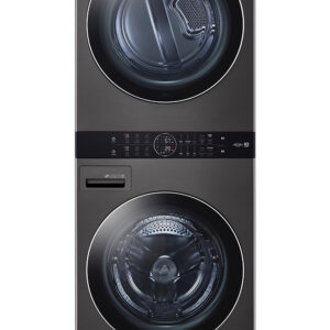 LG 27" Black Steel WashTower With Center Control Single Unit Front Load 4.5 Cu. Ft. Washer And 7.1 Cu. Ft. Electric Dryer Combo