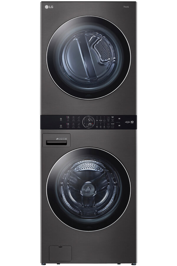 LG 27" Black Steel WashTower With Center Control Single Unit Front Load 4.5 Cu. Ft. Washer And 7.1 Cu. Ft. Electric Dryer Combo