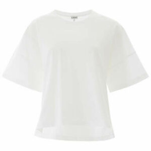 LOEWE ANAGRAM EMBROIDERY T-SHIRT S White Cotton