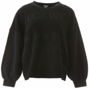 LOEWE EMBROIDERED SWEATSHIRT S Black Cotton