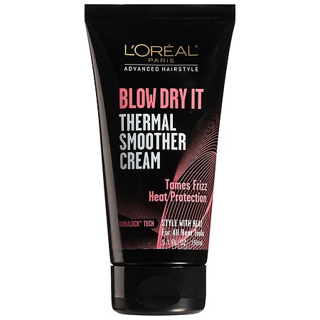 L'Oreal Paris Advanced Hairstyle BLOW DRY IT Thermal Smoother Cream - 5.1 fl oz