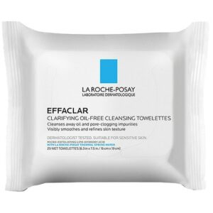 La Roche - Posay Effaclar Clarifying Oil-Free Cleansing Towelettes Face Wipes - 25.0 ea
