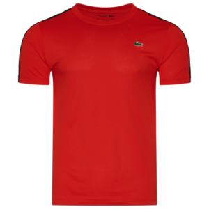 Lacoste Mens Lacoste Tape T-Shirt - Mens Red/Black Size M