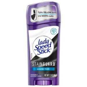 Lady Speed Stick by Mennen Stainguard Antiperspirant Deodorant Powder Fresh Powder Fresh - 2.3 oz