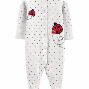 Ladybug Snap-Up Cotton Sleep & Play