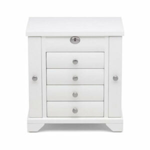 Lea Tall White Jewelry Box by Reed & Barton