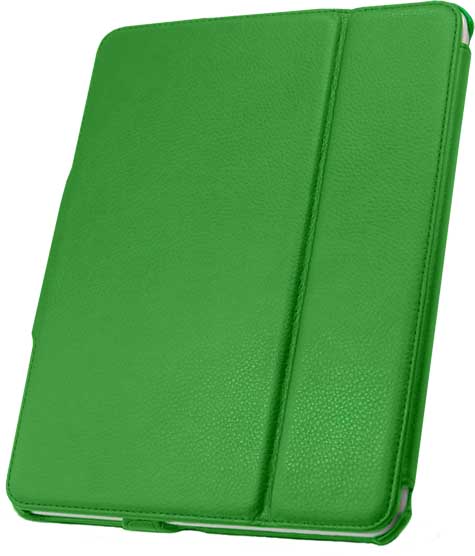 Leather Flip Book Case/Folio for Apple iPad (1st Generation) (Green)