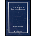 Legal Aspects of Corporate Finance - 2004 Supplement