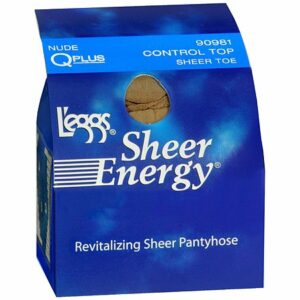 L'eggs Sheer Energy Control Top Sheer Toe Revitalizing Sheer Pantyhose Q Plus - 1.0 pr