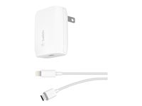 Lenovo Belkin 18W USB-C PD Wall Charger + USB-C to Lightning Cable