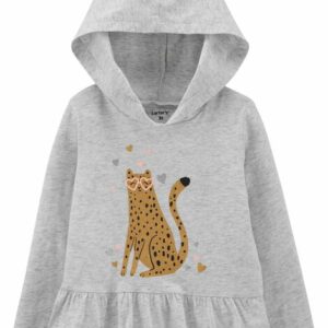 Leopard Hooded Jersey Tee