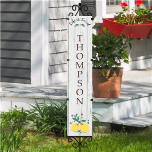 Life Is Sweet Personalized Yard Stake With Lemons