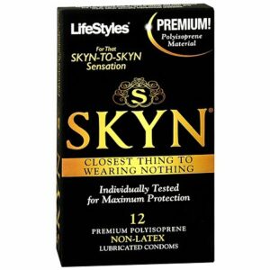 LifeStyles Skyn Premium Polyisoprene Non-Latex Lubricated Condoms - 12.0 ea