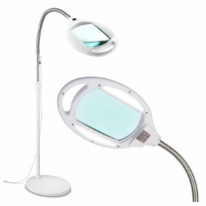 LightView Pro LED Magnifying Floor Lamp, Daylight Bright, Magnifier, 3