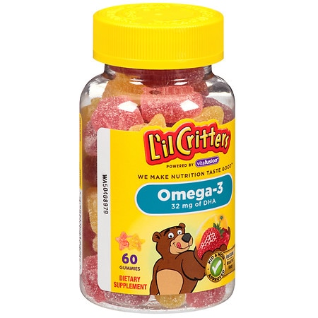 L'il Critters Omega-3 DHA Dietary Supplement Gummy Fish - 60.0 ea