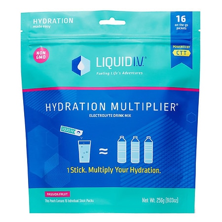 Liquid I.V. Hydration Multiplier Electrolyte Powder Supplement Drink Mix Passion Fruit - 0.56 oz x 16 pack