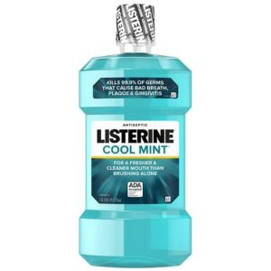 Listerine Cool Mint Antiseptic Mouthwash For Bad Breath Cool Mint - 50.7 oz