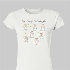 Little Angels Personalized Womens Fitted T-Shirt