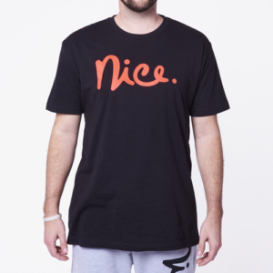 Live Life Nice Mens Live Life Nice Nice T-Shirt - Mens Black/Red Size S