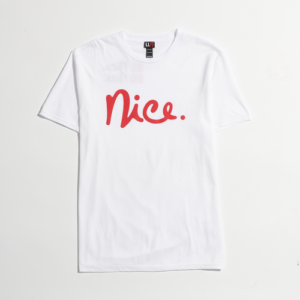 Live Life Nice Mens Live Life Nice Nice T-Shirt - Mens White/Red Size XXL