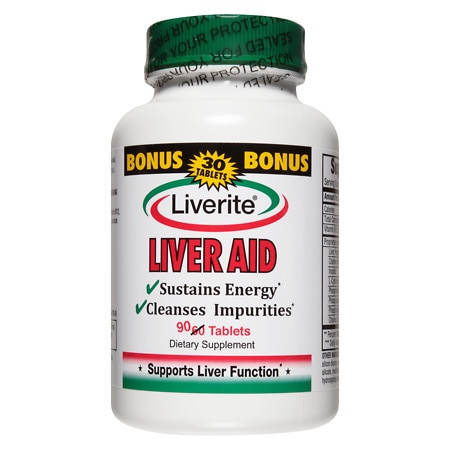 Liverite Liver Aid Dietary Supplement Tablets - 90.0 ea