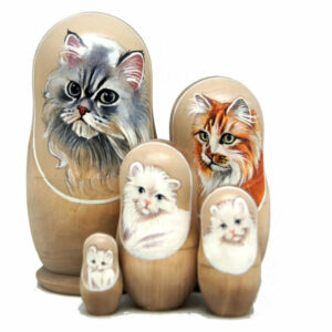 Longhair Cat 5-Piece Doll