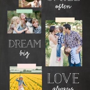 Love 24x36 Adhesive Poster, Home Décor -Smile Dream Love