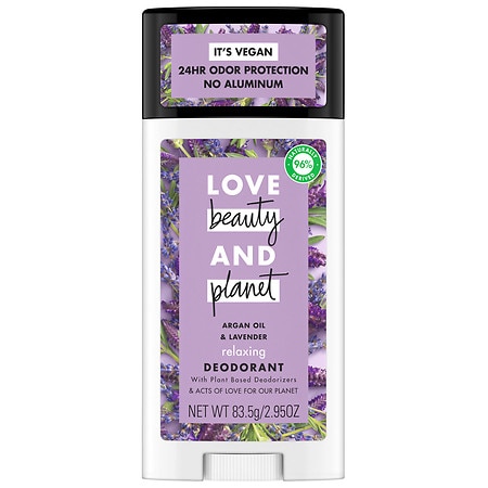 Love, Beauty & Planet Aluminum-Free Deodorant Argan Oil and Lavender - 2.95 oz