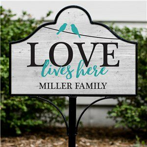 Love Lives Here Personalized Magnetic Sign Set