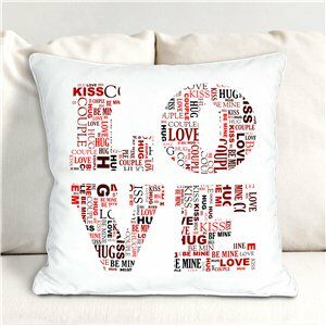 Love Word-Art Throw Pillow