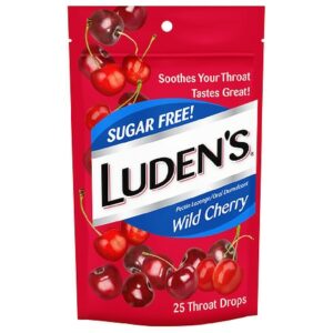 Luden's Sugar Free Wild Cherry Throat Drops Wild Cherry - 25.0 ea