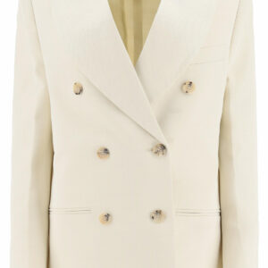 MAGDA BUTRYM MARINARKA DOUBLE-BREASTED BLAZER 38 Green, Yellow