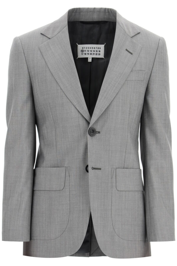 MAISON MARGIELA CLASSIC MOHAIR WOOL JACKET 46 Grey Wool