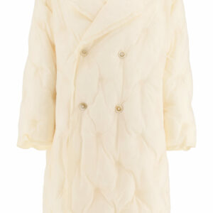 MAISON MARGIELA LONG PUFFER JACKET 46 White, Beige Technical