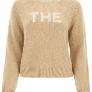 MARC JACOBS (THE) SWEATER WITH "THE" INTARSIA S Beige, White Wool