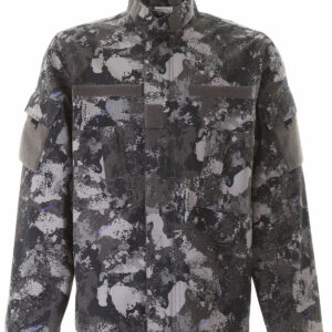 MARCELO BURLON CAMOUFLAGE JACKET S Grey, Black Cotton