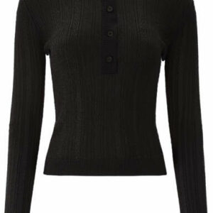 MARCO DE VINCENZO SEMI SHEER KNIT TOP 40 Black