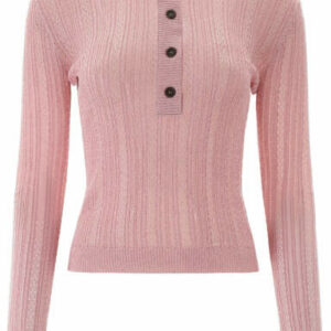 MARCO DE VINCENZO SEMI SHEER KNIT TOP 42 Pink