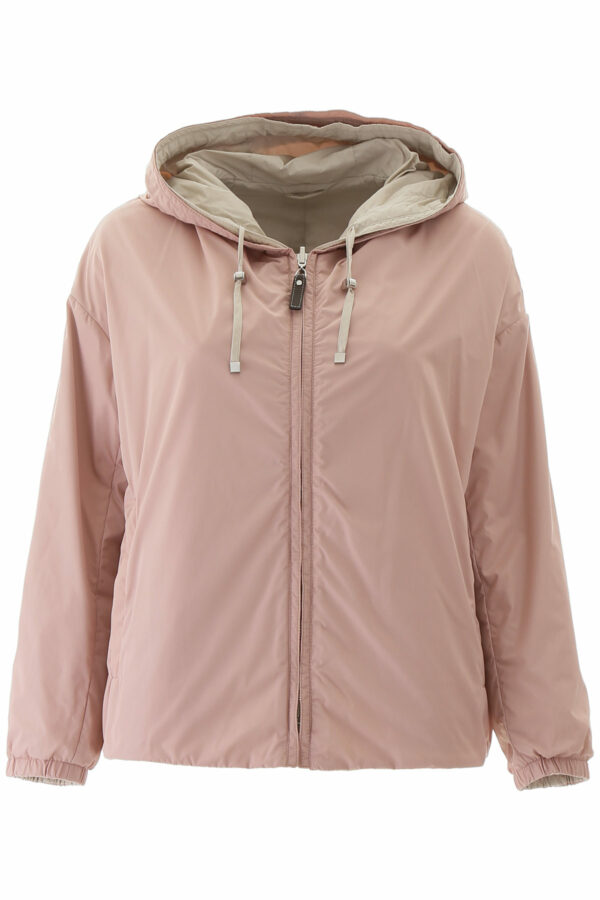 MAX MARA THE CUBE REVERSIBLE ESPORTY JACKET 40 Pink, Beige Technical