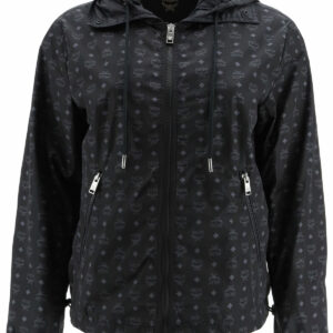 MCM MONOGRAM NYLON JACKET 38 Black Technical