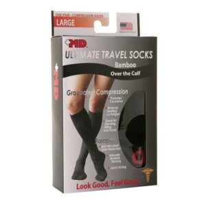 +MD Ultimate Travel Over the Calf Bamboo Compression Socks - 1.0 pr