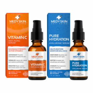 MEDYSKIN Skin Serums & Treatments - Vitamin C Anti-Aging & Hyaluronic Pure Hydration Serum Set