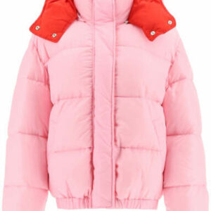 MSGM HOODED DOWN JACKET 38 Pink, Red