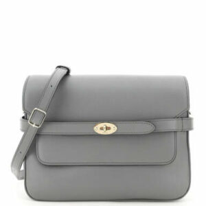 MULBERRY BELTED BAYSWATER ACCORDION BAG OS Grey Leather