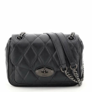 MULBERRY DARLEY MINI QUILTED BAG OS Black Leather