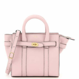 MULBERRY MICRO ZIPPED BAYSWATER HANDBAG OS Pink Leather