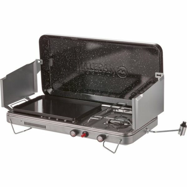 Magellan Outdoors Two Burner Stove with Griddle Black - Camping Appliances at Academy Sports