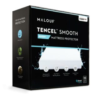 Malouf Split King Sleep Tite Tencel Smooth Mattress Protector